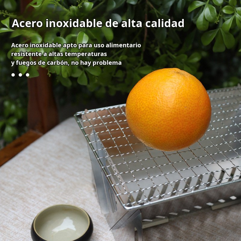 Estufa de tarjeta plegable para exteriores, parrilla de barbacoa, fuego de carbón, estufa de leña, m