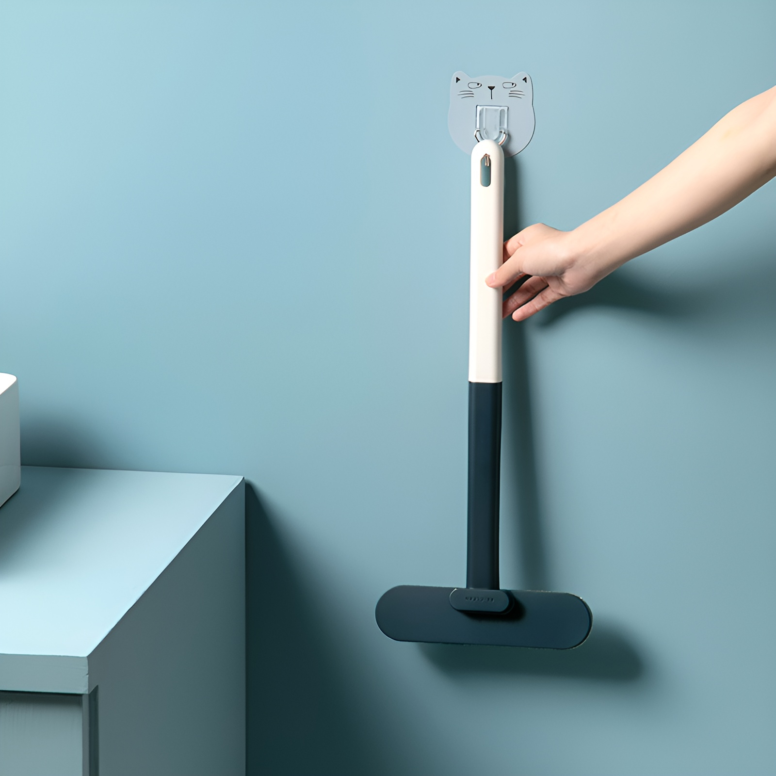 Siebbürste mit langem Griff, abnehmbare, feine Flusenbürste, Oberflächenbürste für Sofas, verbreiter