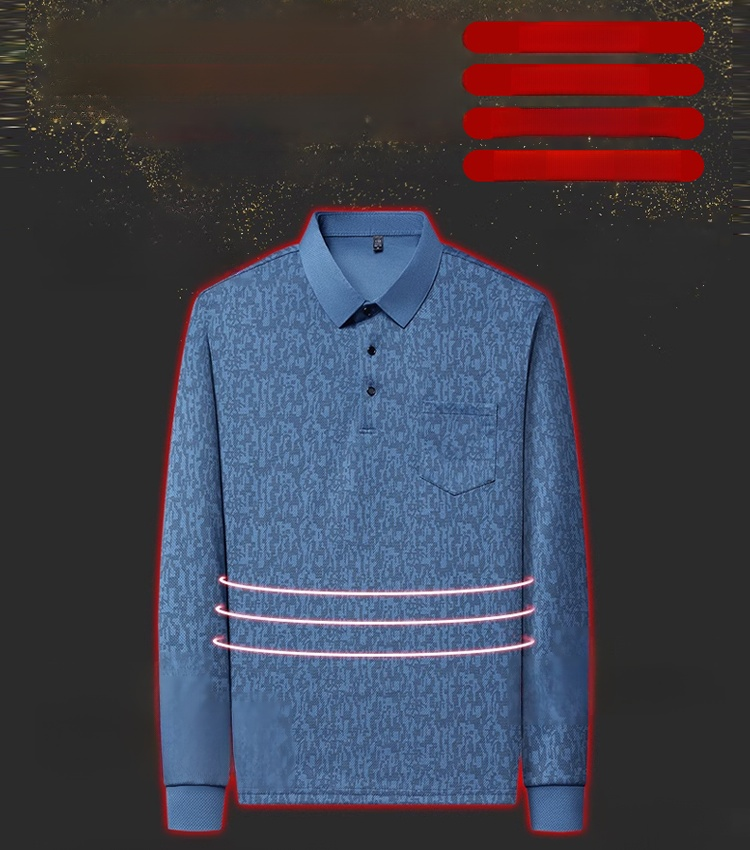 남성용 캐주얼  패션 긴팔 폴로티