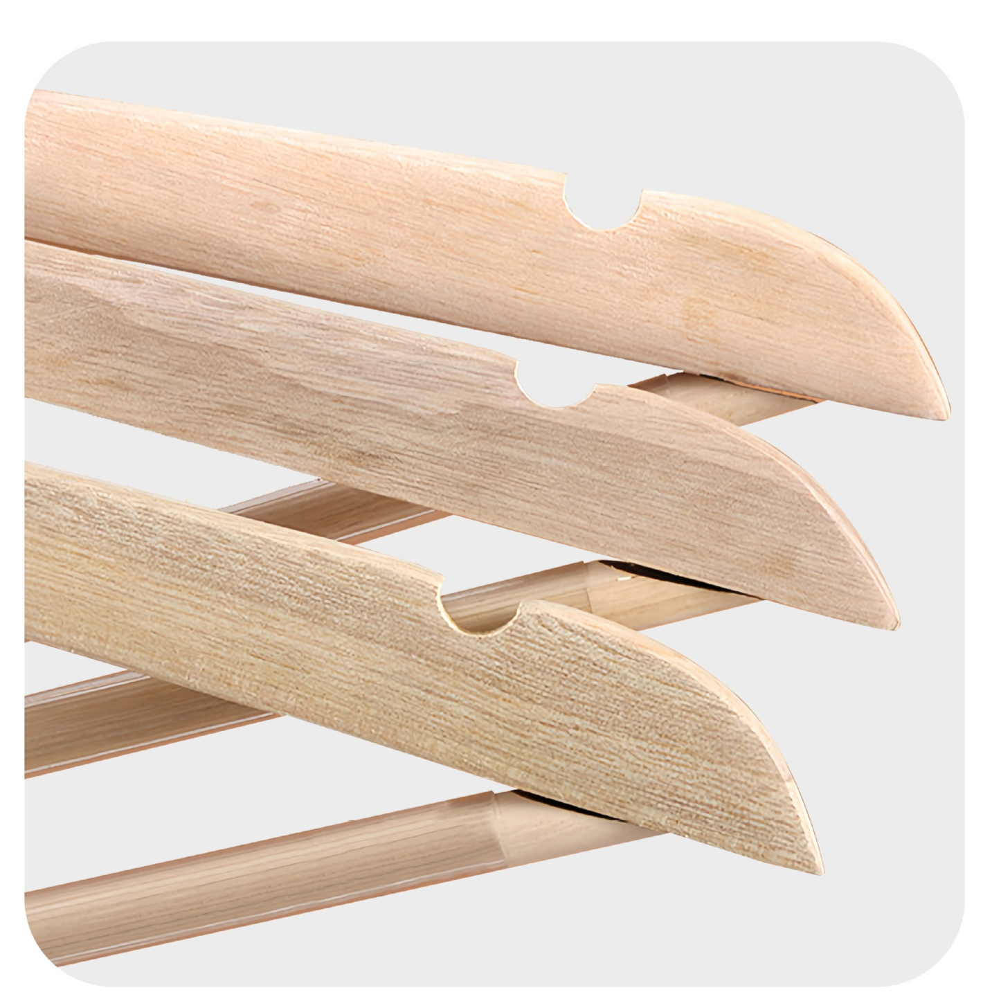 Domácí ramínko na oblečení bez otlaků s aerodynamickým drážkovaným designem