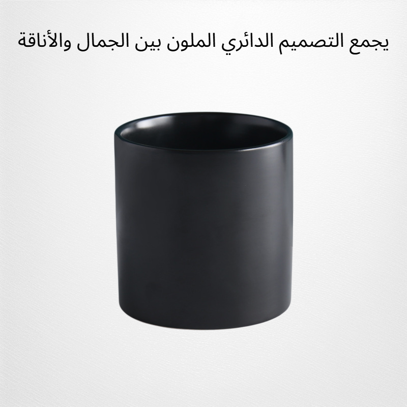 أواني زهور خزفية مستديرة ملونة