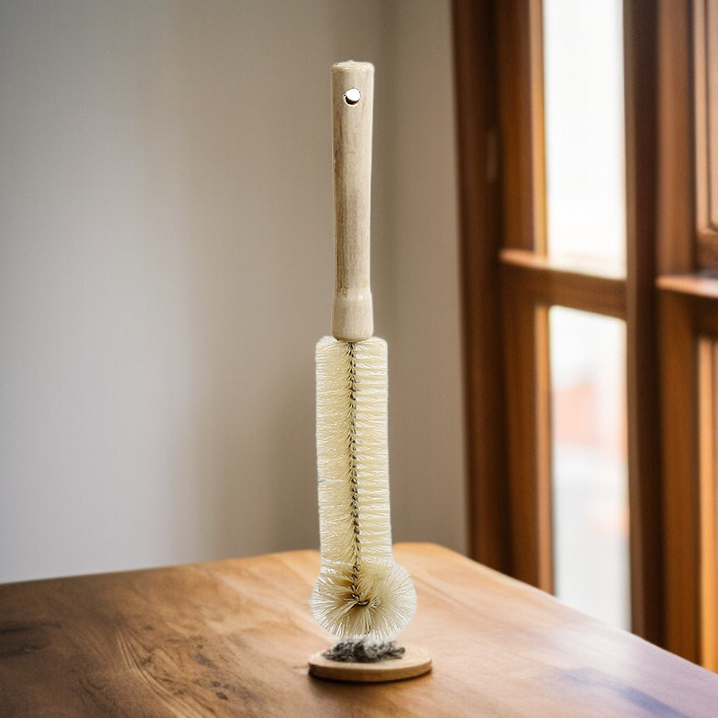 나무 손잡이 긴 손잡이 사각 없는 컵 솔