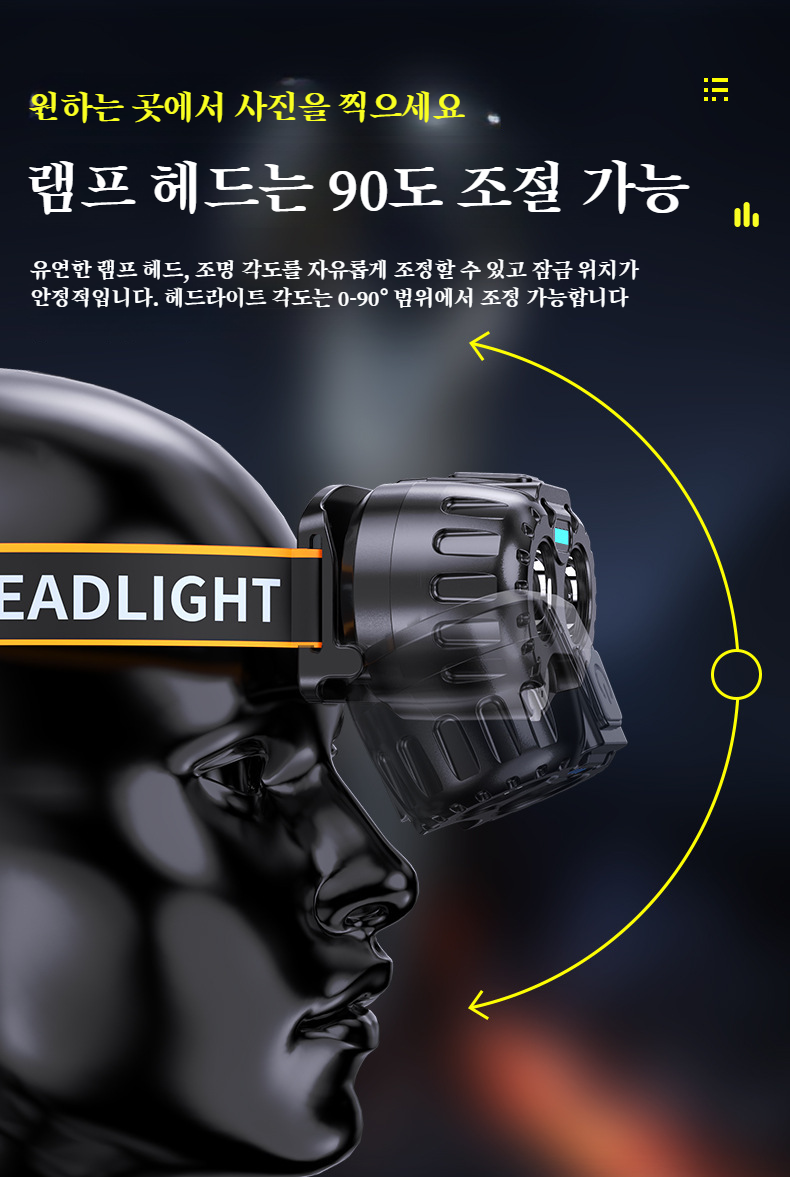 헤드램프 착용 모습