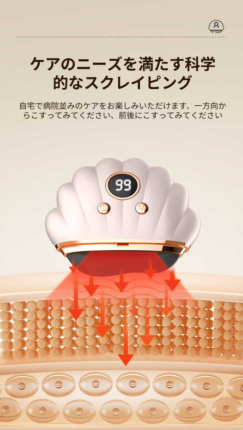 家庭用多機能マッサージャーの使用イメージ