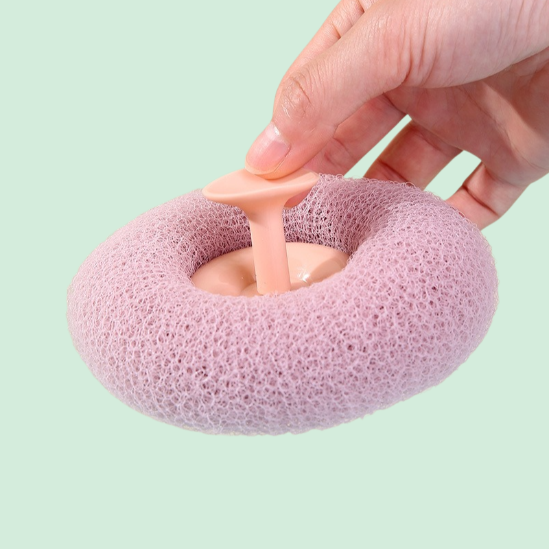 Bath soft suction cup flower ball