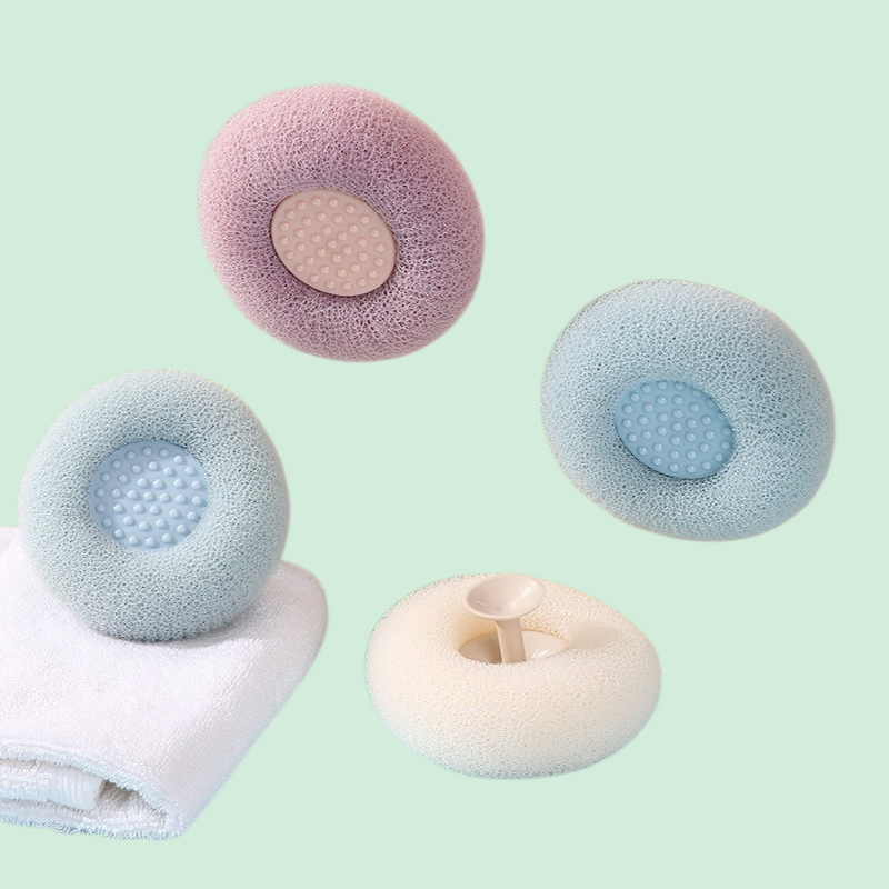 Bath soft suction cup flower ball