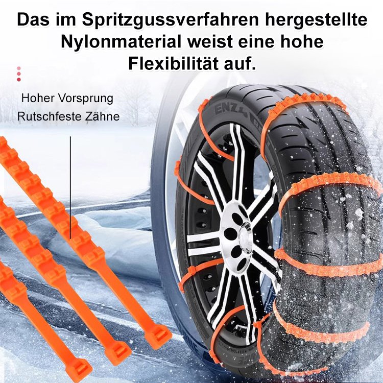 【Wiederverwendbar】Rutschfeste Nylon-Schneeketten