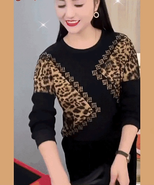 燙鑽拼接洋氣遮肚t卹