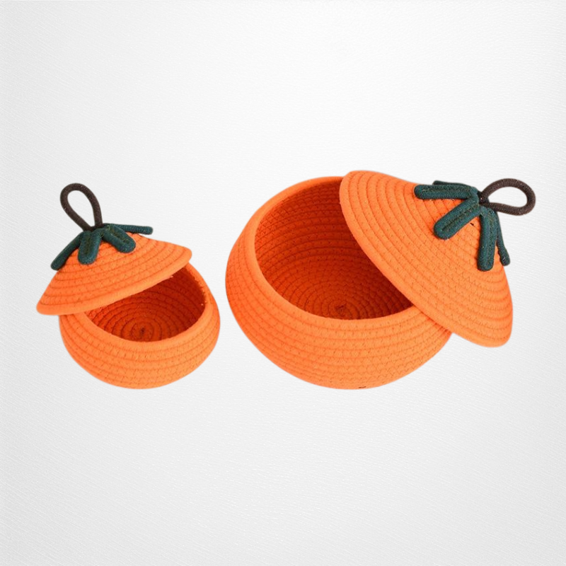 編み込み収納バスケット