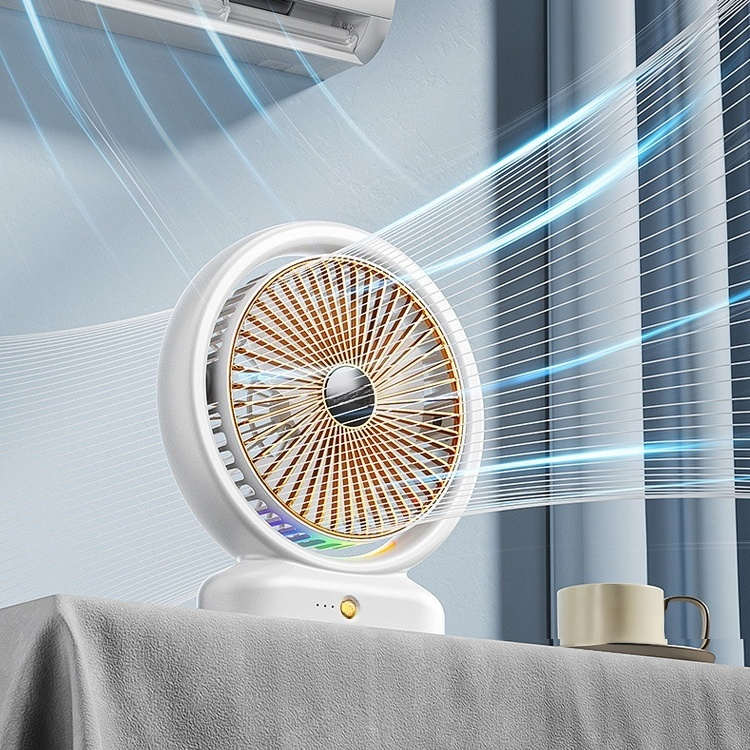 LEDライト付き卓上扇風機