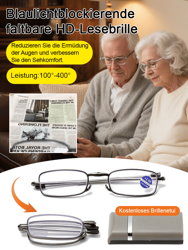 Faltbare Anti-Blaulicht-Lesebrille