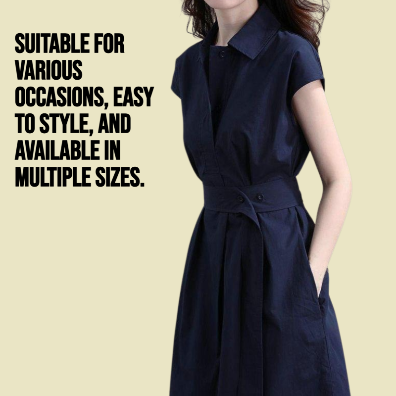 Waist cinching and slimming fashionable dress