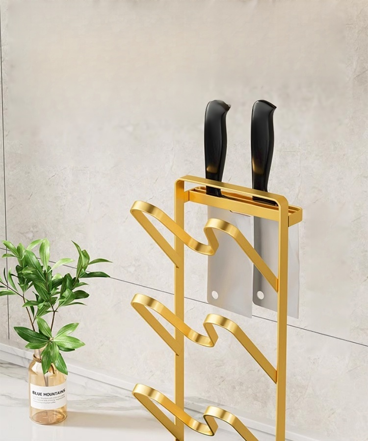 럭셔리 북유럽 냄비 뚜껑 도마 수납 선반