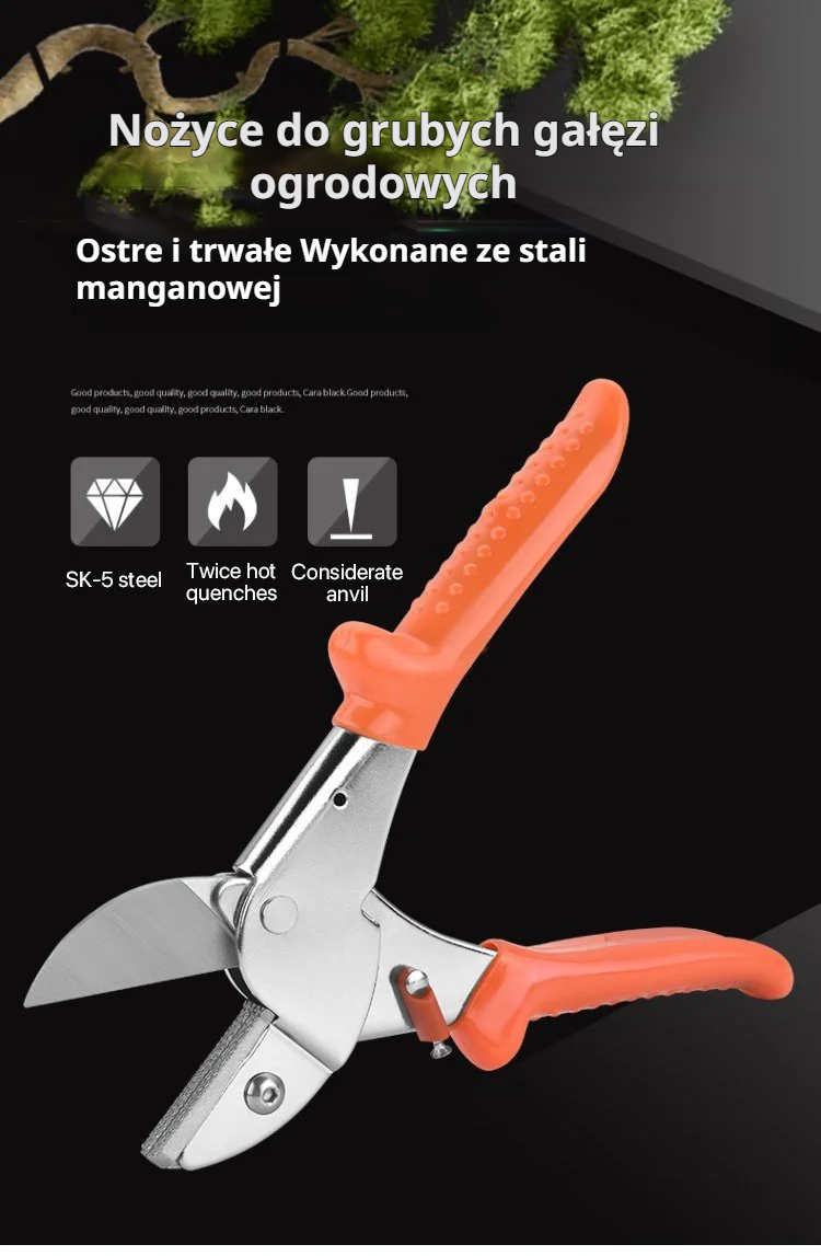Nożyce do grubych gałęzi ogrodowych w akcji