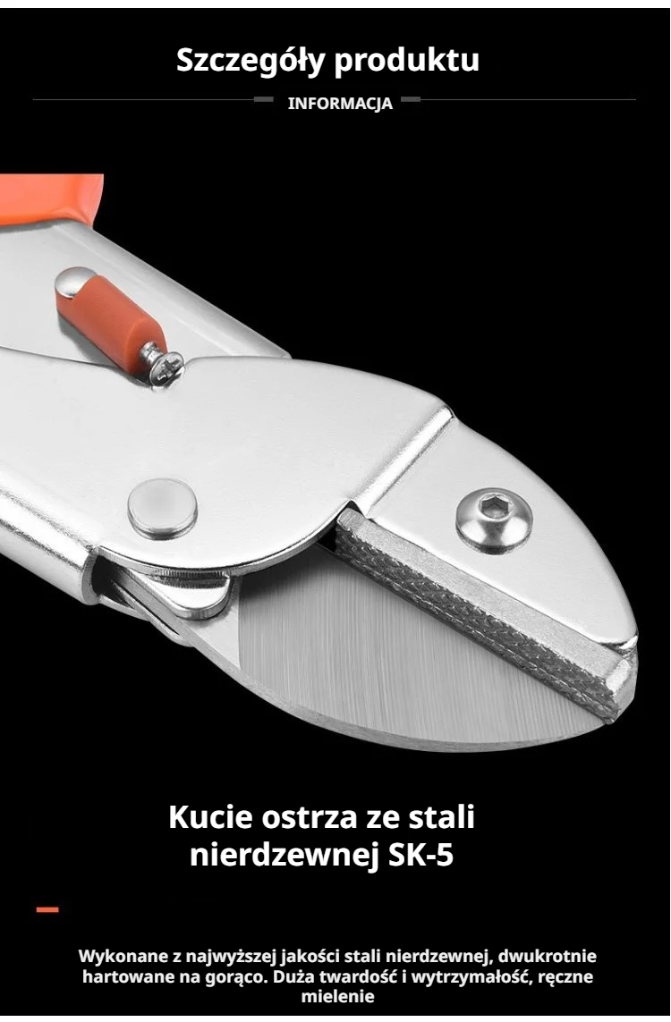 Wygodna rączka nożyc ogrodowych do grubych gałęzi