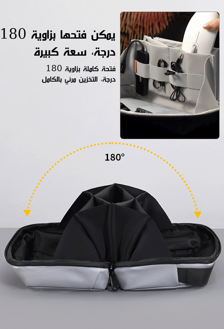 حقيبة التخزين للأجهزة الرقمية المناسبة للسفر بسعة كبيرة