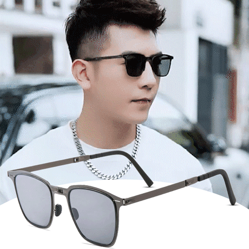 Ultra Lightweight Foldable Sunglasses Square Sunglasses