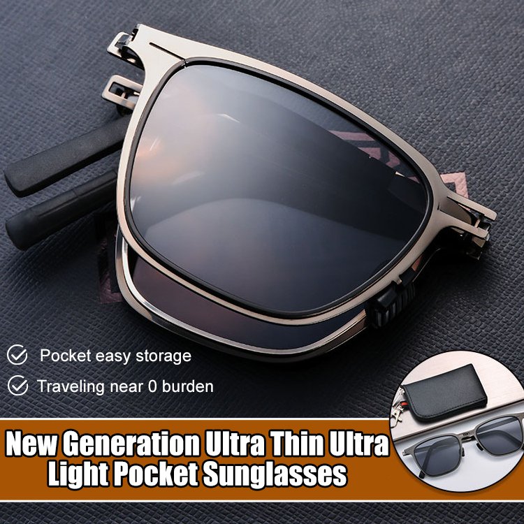 Ultra Lightweight Foldable Sunglasses Square Sunglasses