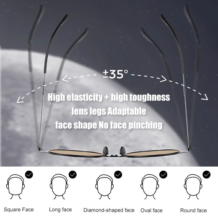 Ultra Lightweight Foldable Sunglasses Square Sunglasses