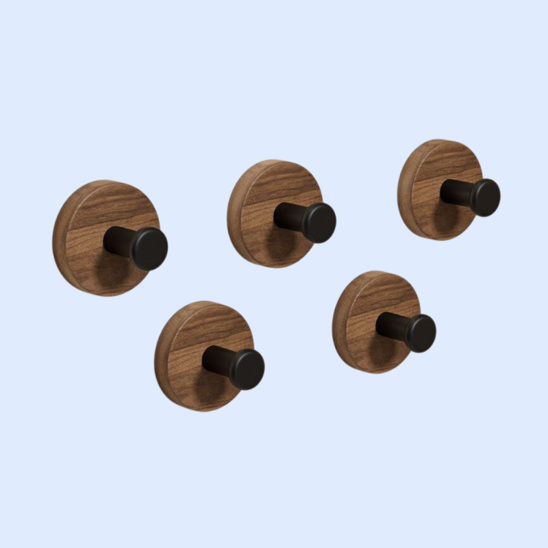 クルミ材の強力吸盤フック