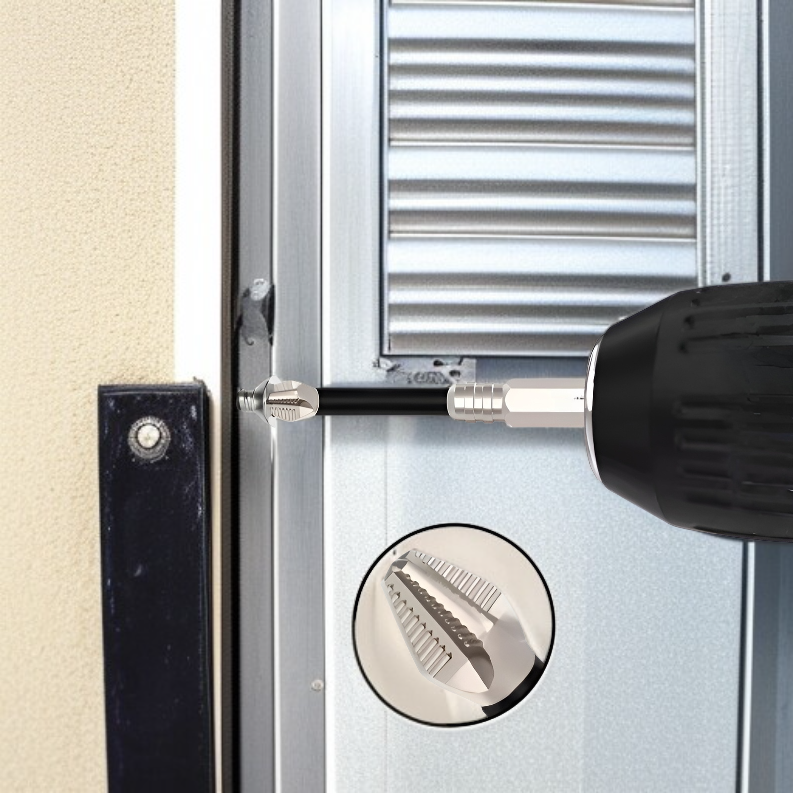 K5 耐衝撃性と滑り止めバッチヘッド、ねじ付きクロス強力磁気電気ドリルヘッド超硬質六角セット電動ドライバー