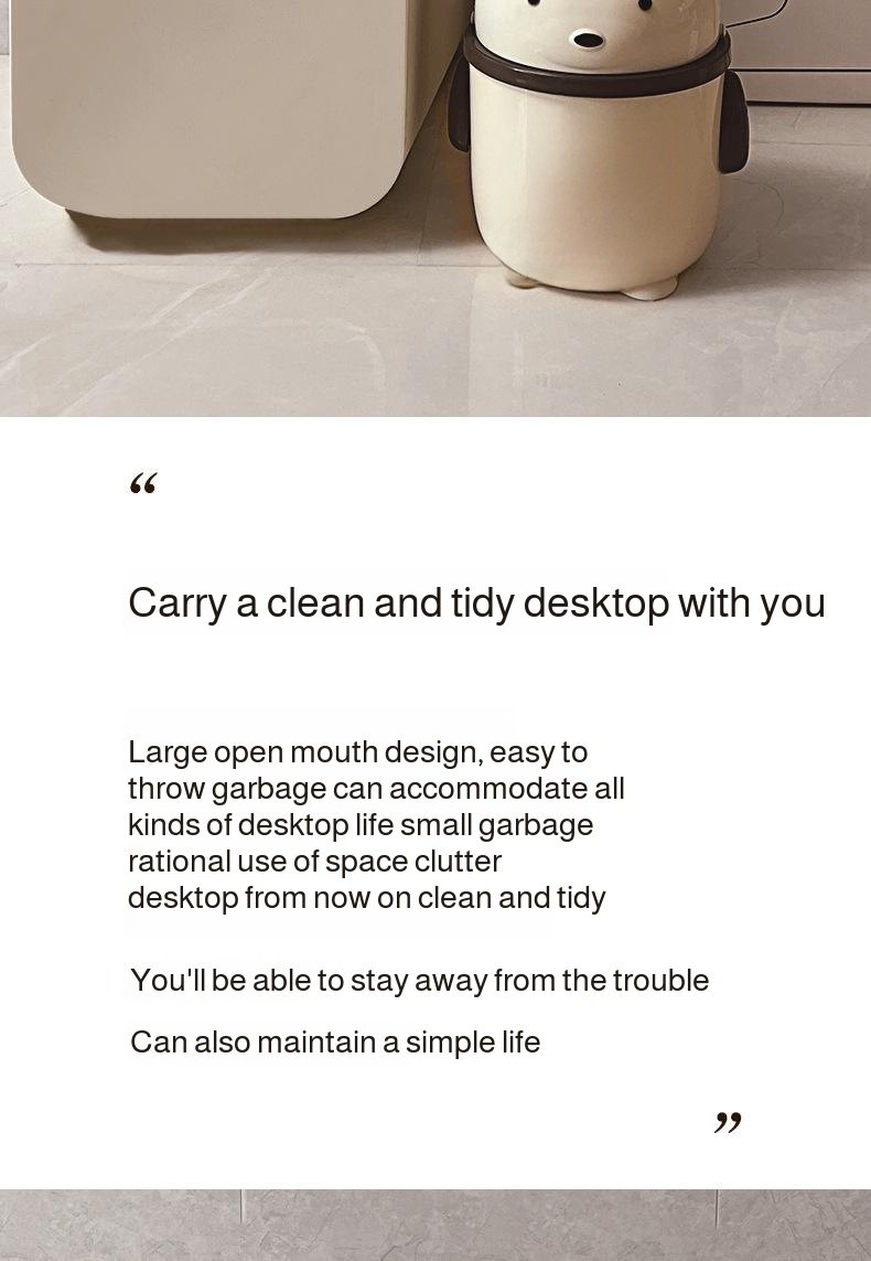 Multi-compartment cream organizer bin for desk