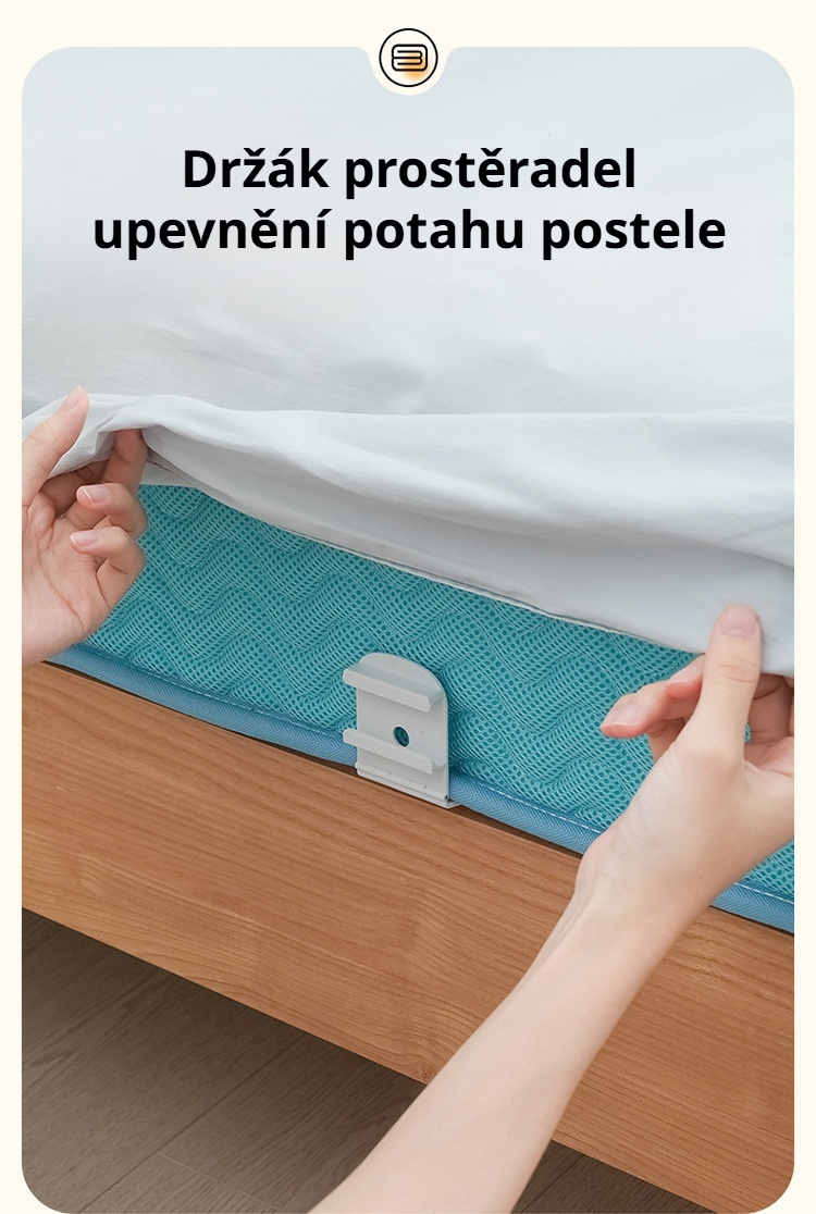 Spolehlivý úchyt na přikrývku v ložnici