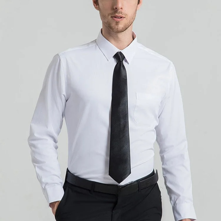 슬림 비즈니스 정장 남성 셔츠