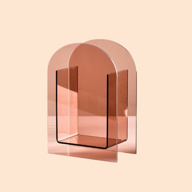 Simple acrylic art geometric vase