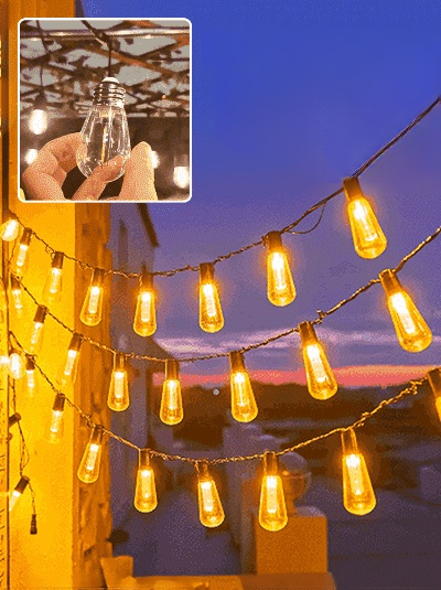 태양열 램프 스트링 정원 장식 야외 캠핑 장식 조명 줄전구