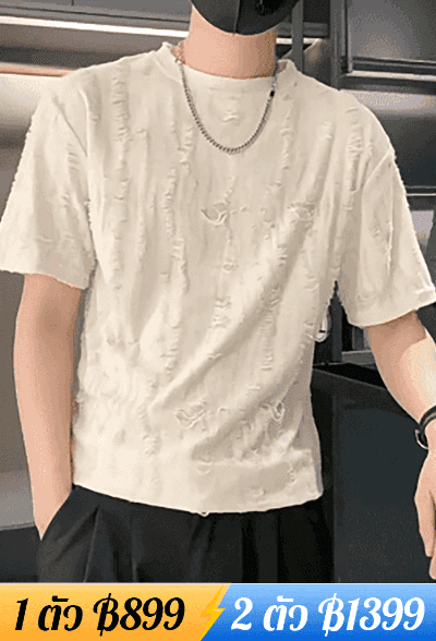 เสื้อยืดแขนสั้นสไตล์เกาหลีแฟชั่น