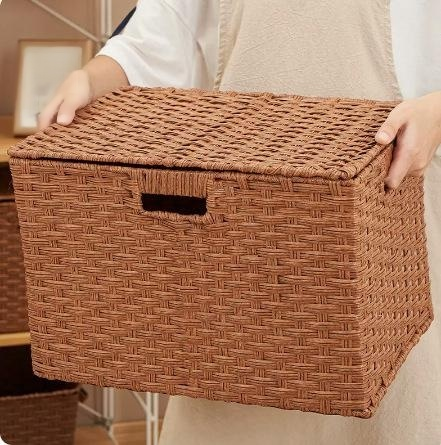 草を使った おしゃれな収納ボックス