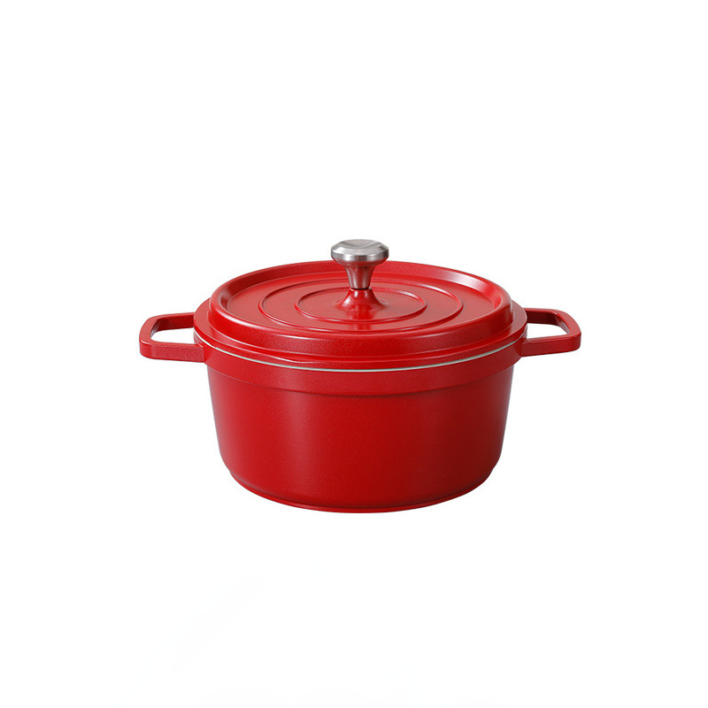 더블 이어 에나멜 냄비 가정용 스튜 냄비 유럽식 수프 냄비 캐서롤 알루미늄 합금 스튜 냄비 스팟 노스틱 냄비