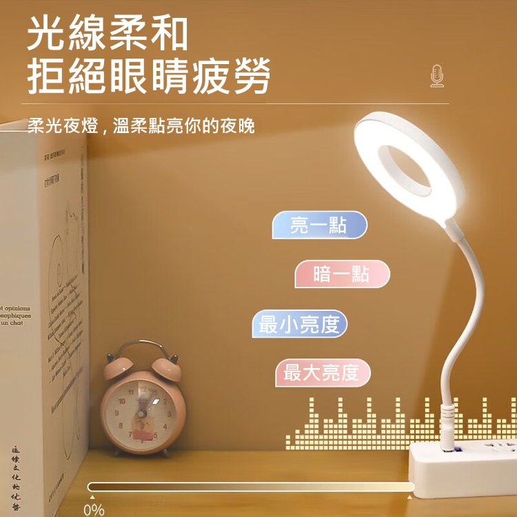 【無需藍牙】三色光人工智慧語音小夜燈
