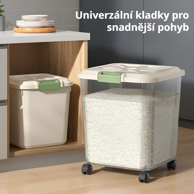 Domácí skladovací nádoba na rýži a mouku, utěsněná, odolná proti hmyzu