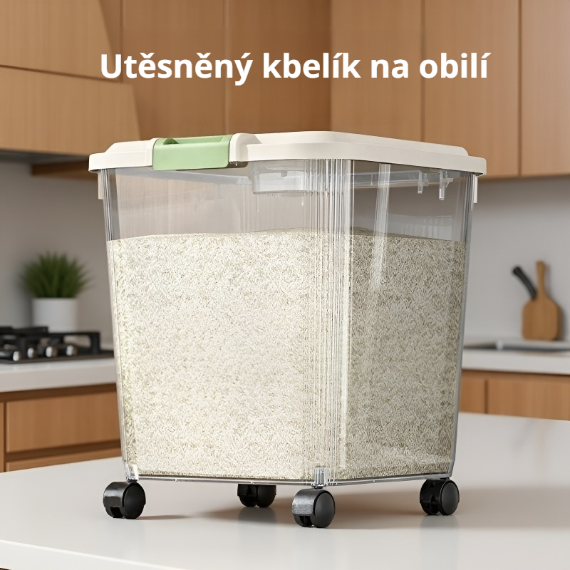 Domácí skladovací nádoba na rýži a mouku, utěsněná, odolná proti hmyzu