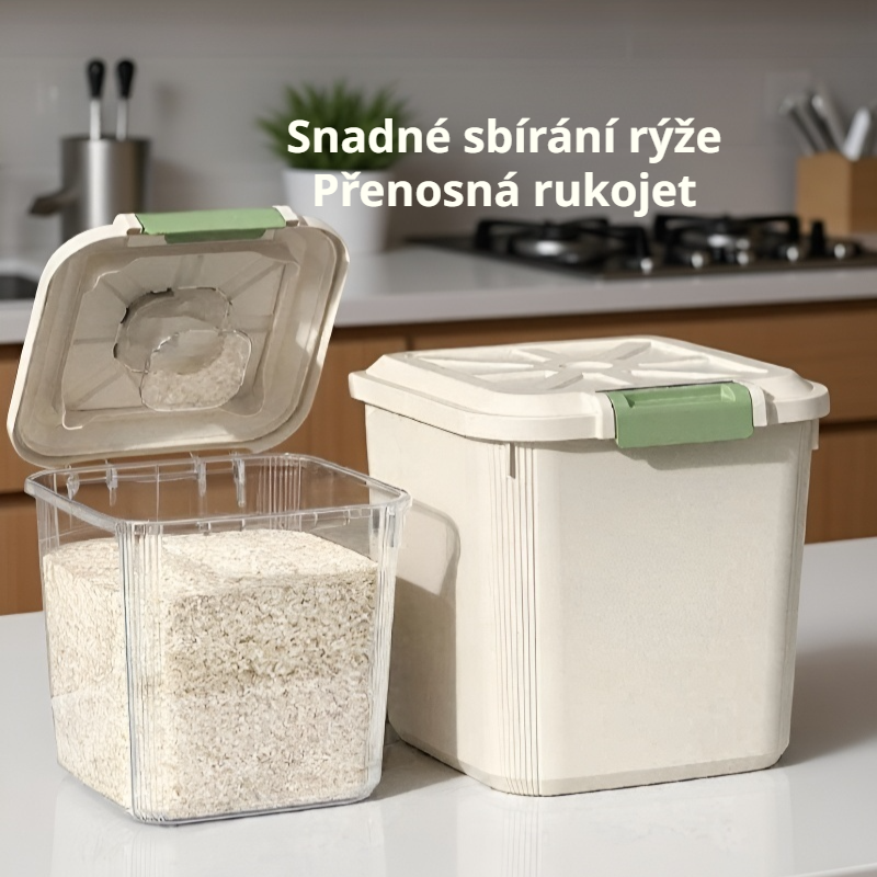 Domácí skladovací nádoba na rýži a mouku, utěsněná, odolná proti hmyzu