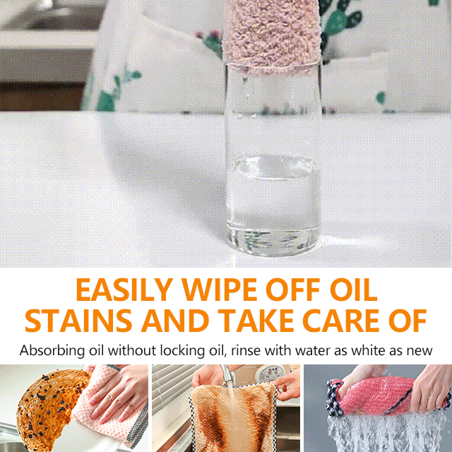 Coral fleece strong water absorption non-oil oil rag