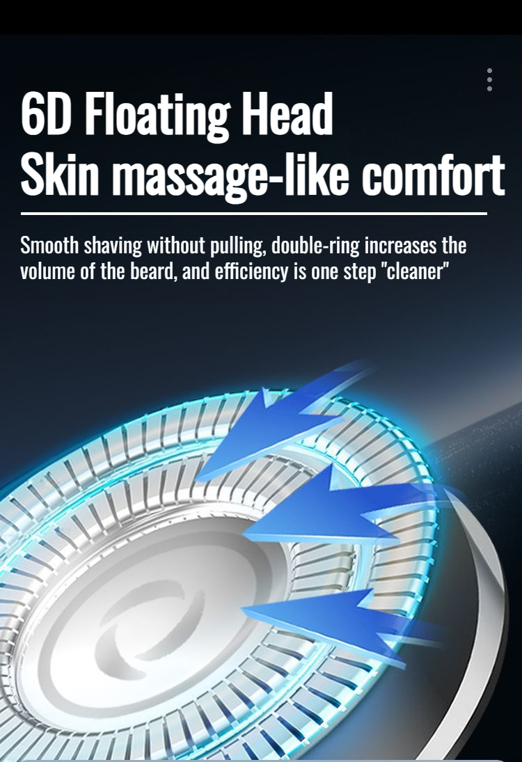 Men's razor electric portable razor double head razor rechargeable razor  digital display razor