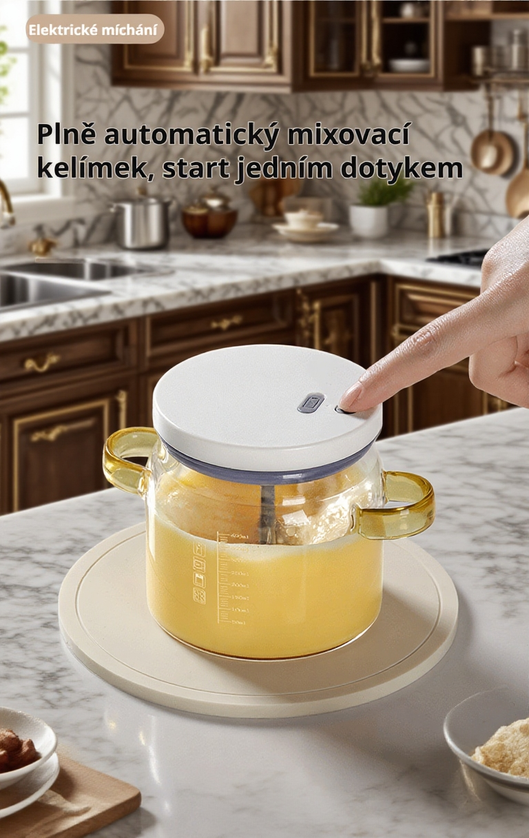 Multifunkční elektrický šlehač vajec a smetany v akci