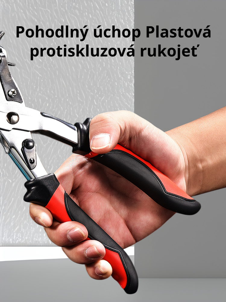 Úsporný děrovač na opasky