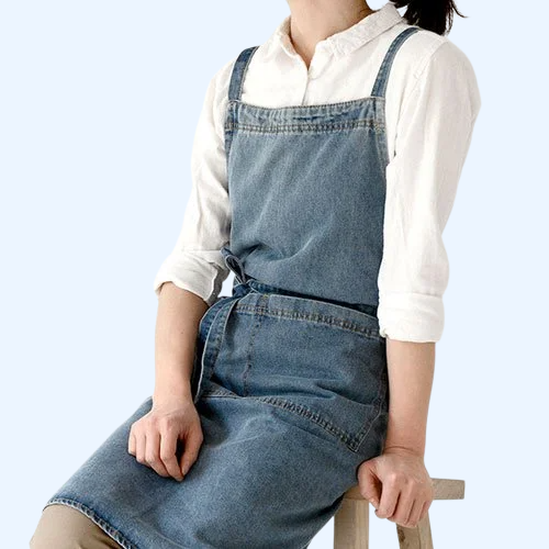 전면 캔버스 두꺼운 데님 앞치마
