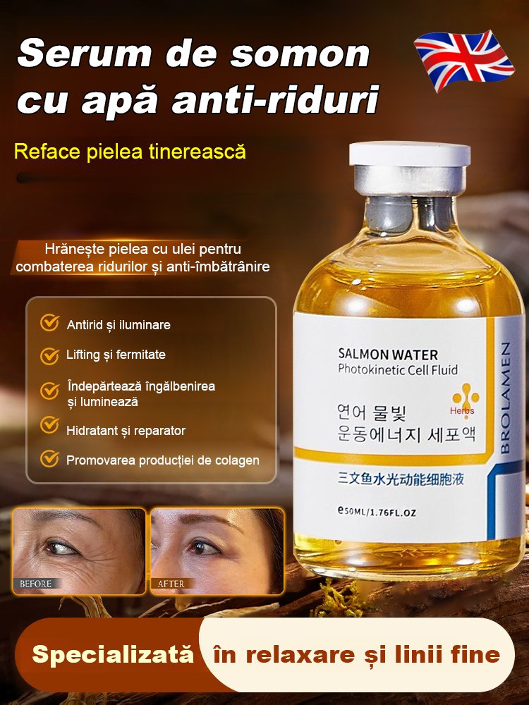 Serum de somon cu apă anti-riduri