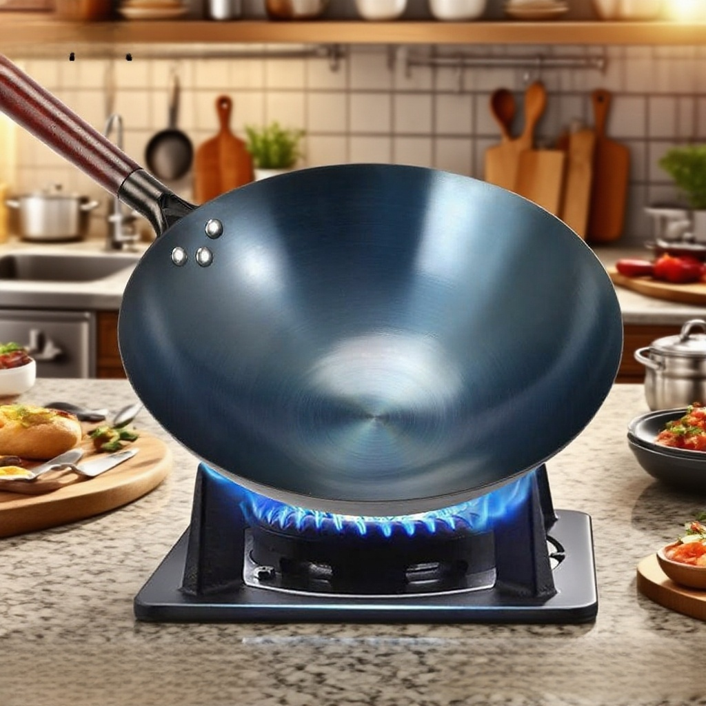 코팅되지 않은 수제 노스틱 프라이팬