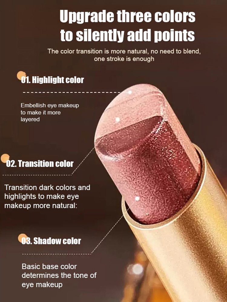 Gradient two-color lazy eye shadow stick