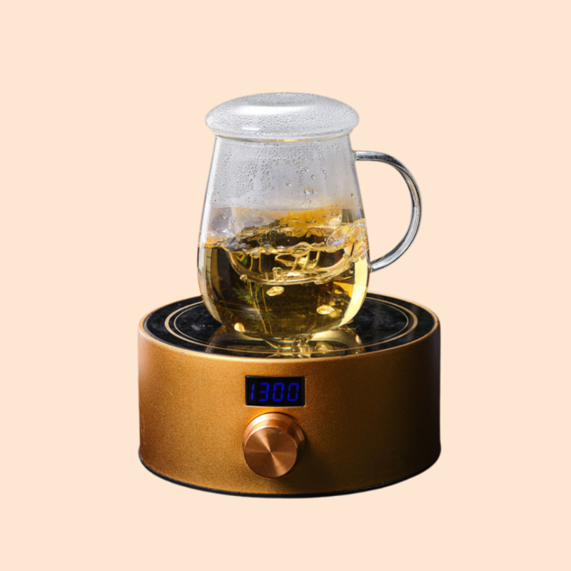 꽃 찻잔 유리 찻잔