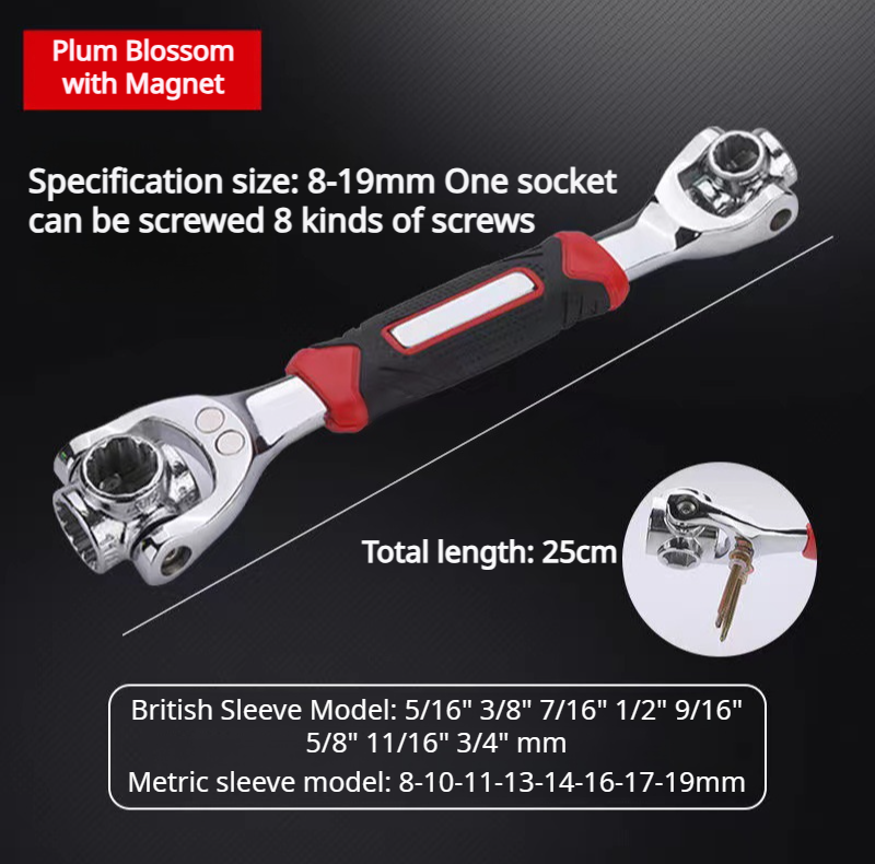 Universal MultiFunctional Magnetic Socket Wrench for all maintenance tasks