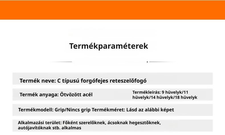 Ergonomikus kialakítású faipari fogó