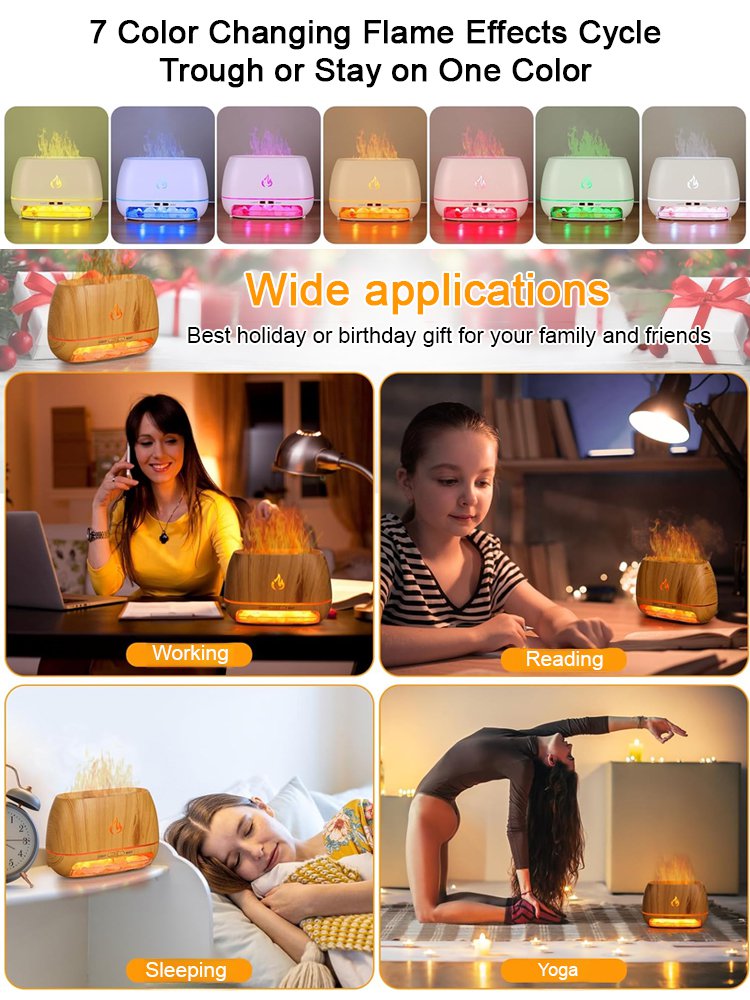 Salt stone flame atomizing humidifier