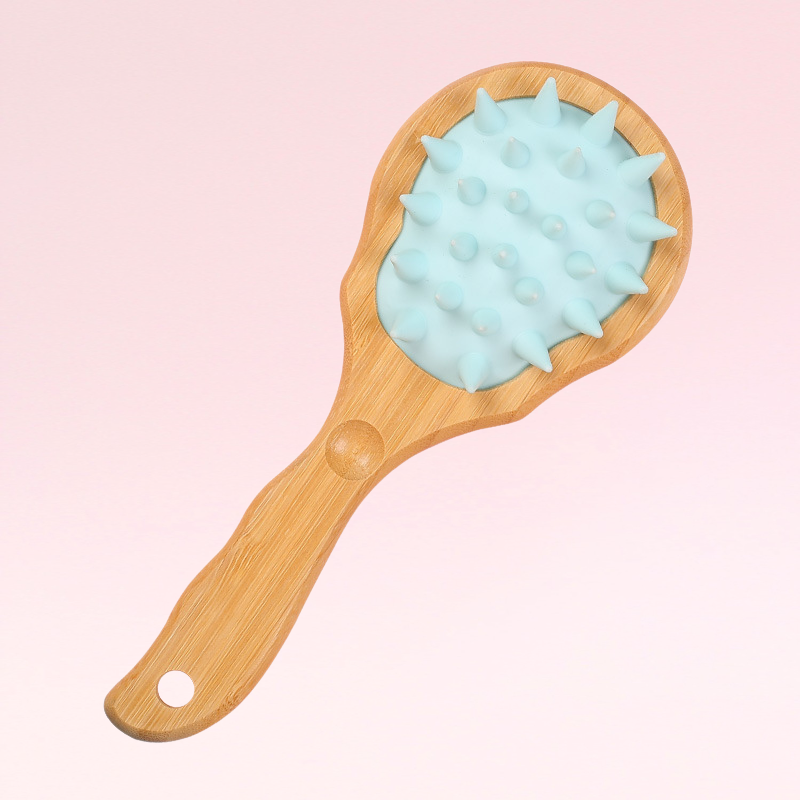 แชมพูด้ามยาวแบบใหม่และหวีนวดถุงลมนิรภัยแบบหวีสางผมทำความสะอาดหนังศีรษะ